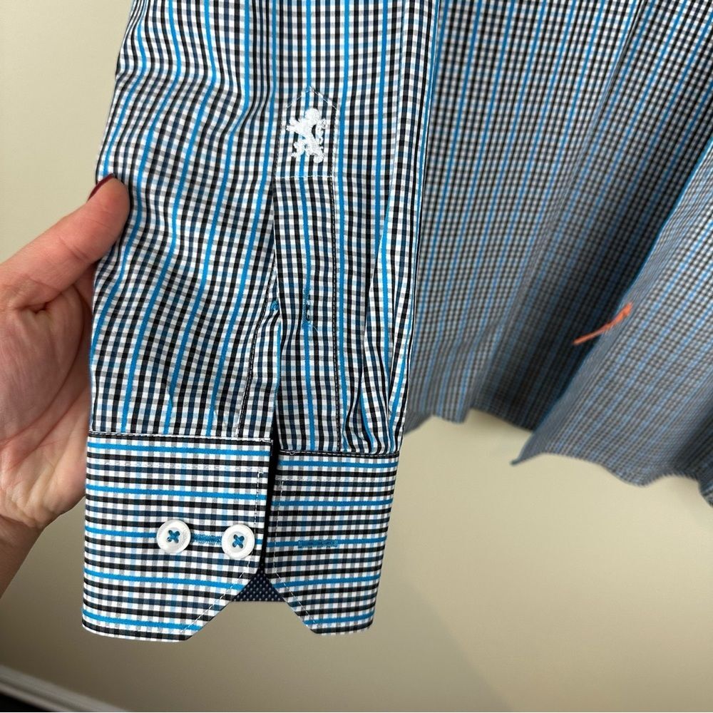 Bugatchi Long Sleeve Checkered Button Down Shirt … - image 4